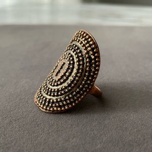 Antiqued Copper/Bronze Saddle Ring